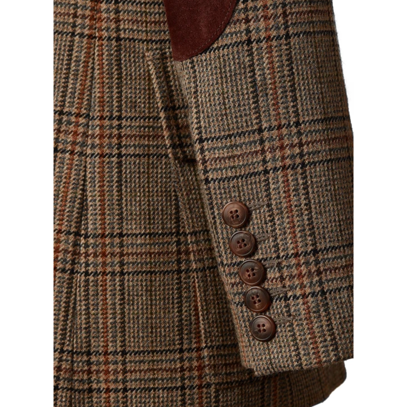 Holland Cooper Single Breasted Field Blazer - Bourbon Tweed-6
