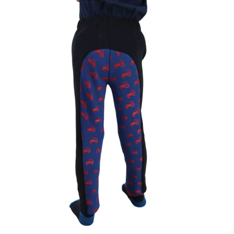Hy Equestrian Tractors Rock Tots Jodhpurs XL - Navy/Royal Blue/Red-1