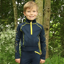 Hy Equestrian Stella Children's Base Layer - Navy/Yellow