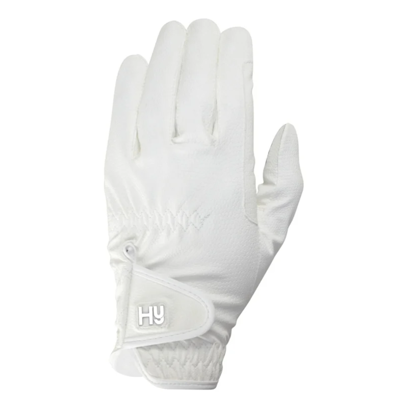 Hy Equestrian Cottenham Elite Riding Gloves - White