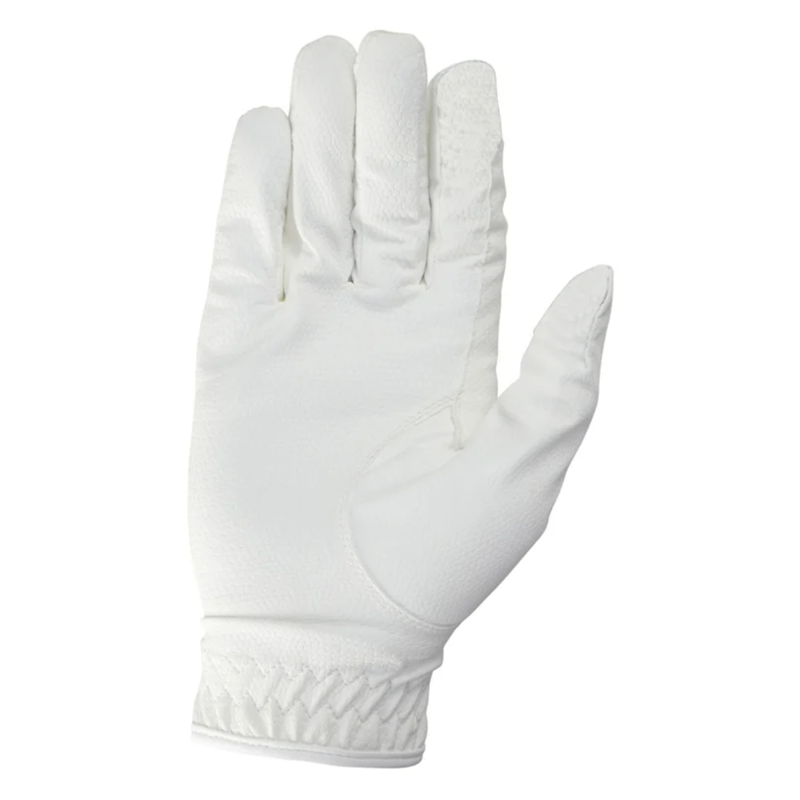 Hy Equestrian Cottenham Elite Riding Gloves - White-1