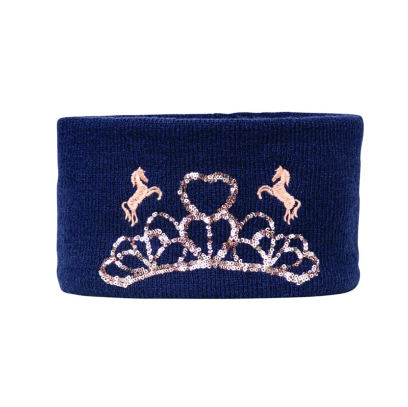 The Princess and the Pony Headband/Snood by Little Rider - Navy/Peach