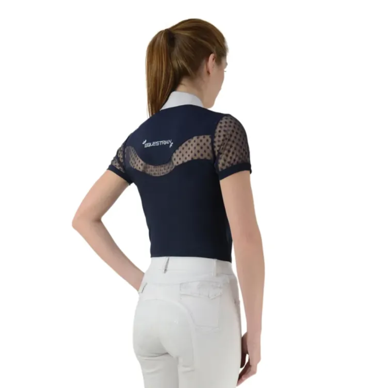 Hy Equestrian Lydia Lace Show Shirt - Navy-1