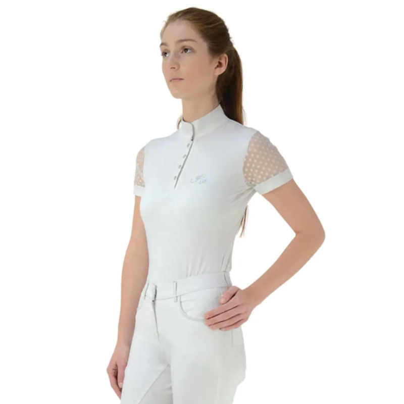 Hy Equestrian Lydia Lace Show Shirt - White