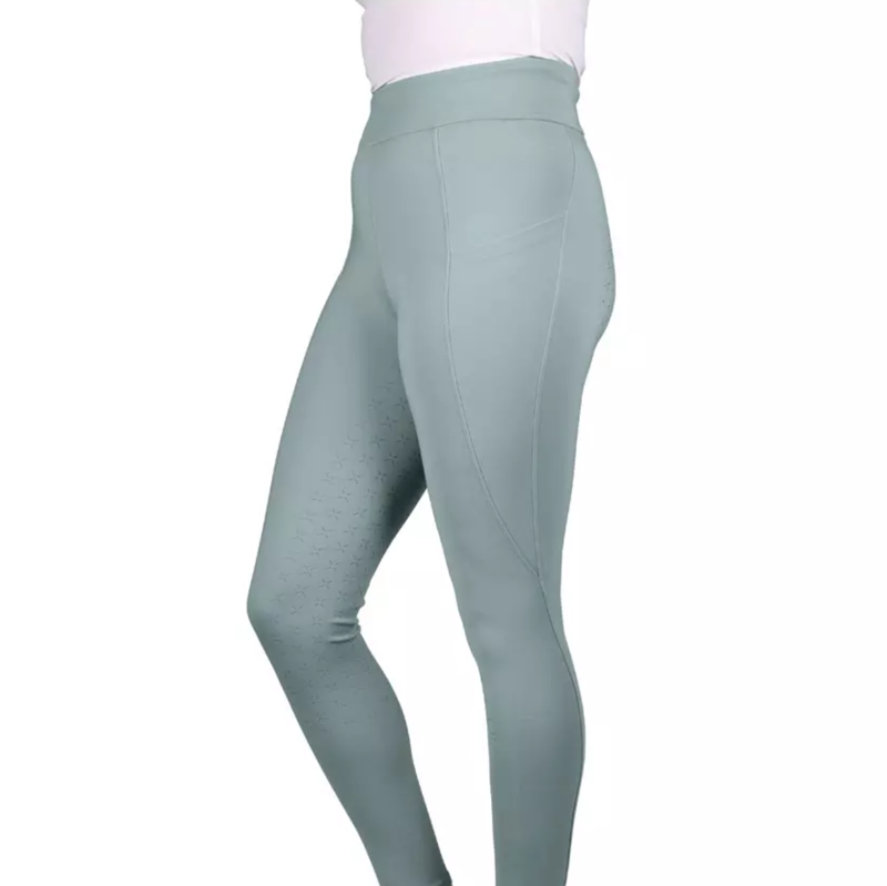 Hy Equestrian Melton Flex Riding Tights - Dove Blue
