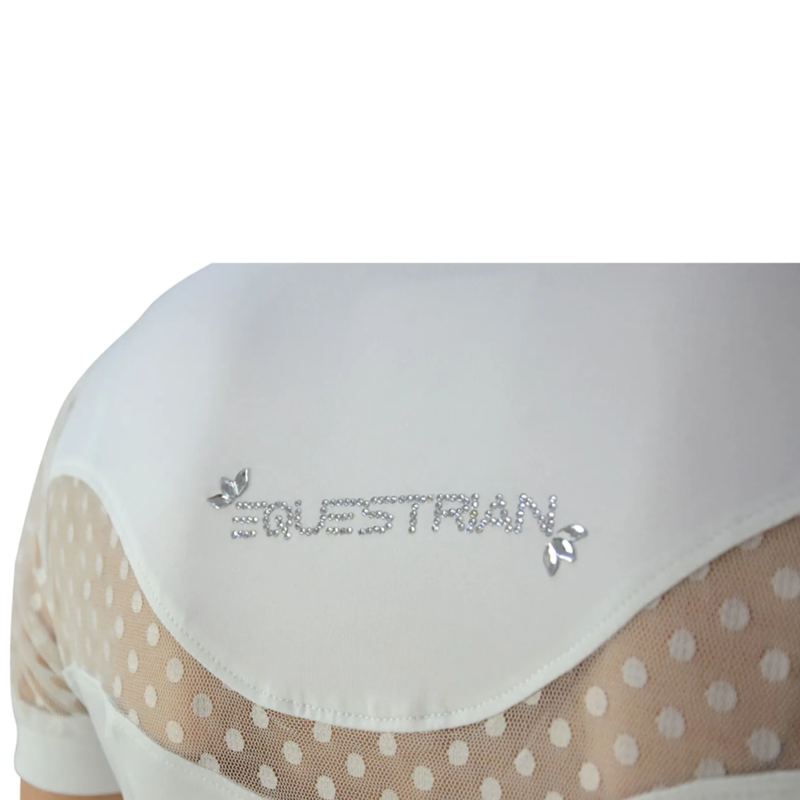 Hy Equestrian Lydia Lace Show Shirt - White-2
