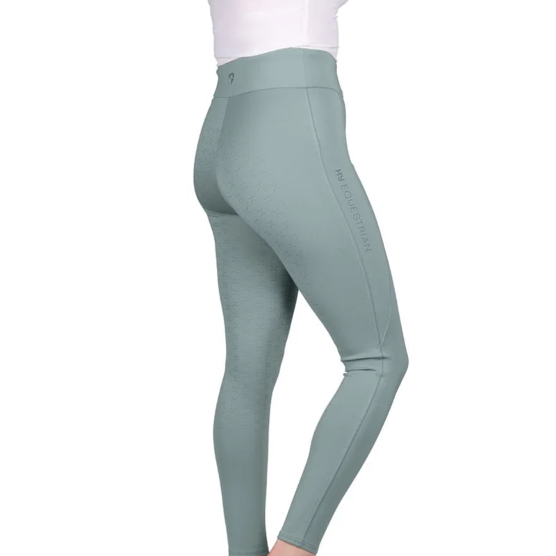 Hy Equestrian Melton Flex Riding Tights - Dove Blue-1