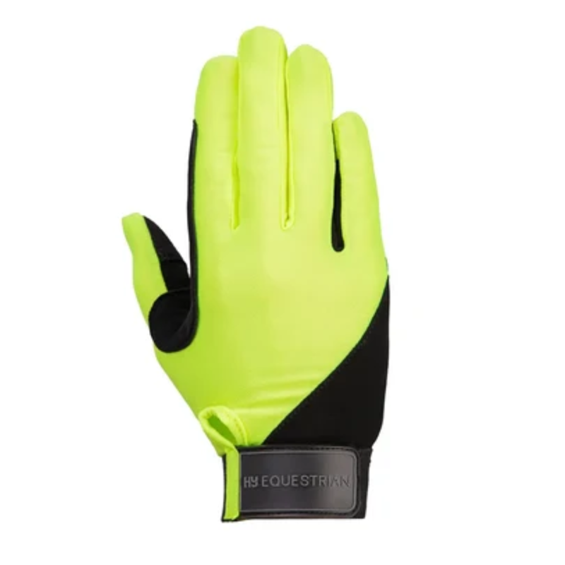 Hy Equestrian Children's Absolute Fit Glove - Reflective Yellow
