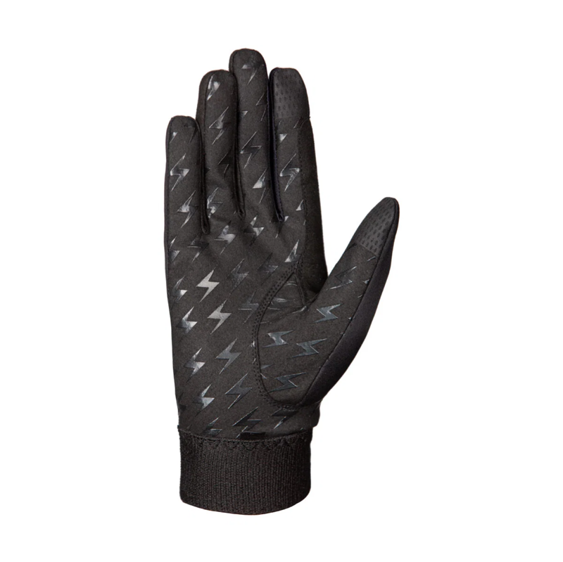 Hy Equestrian Silva Flash Riding Gloves - Black/Reflective Silver-1