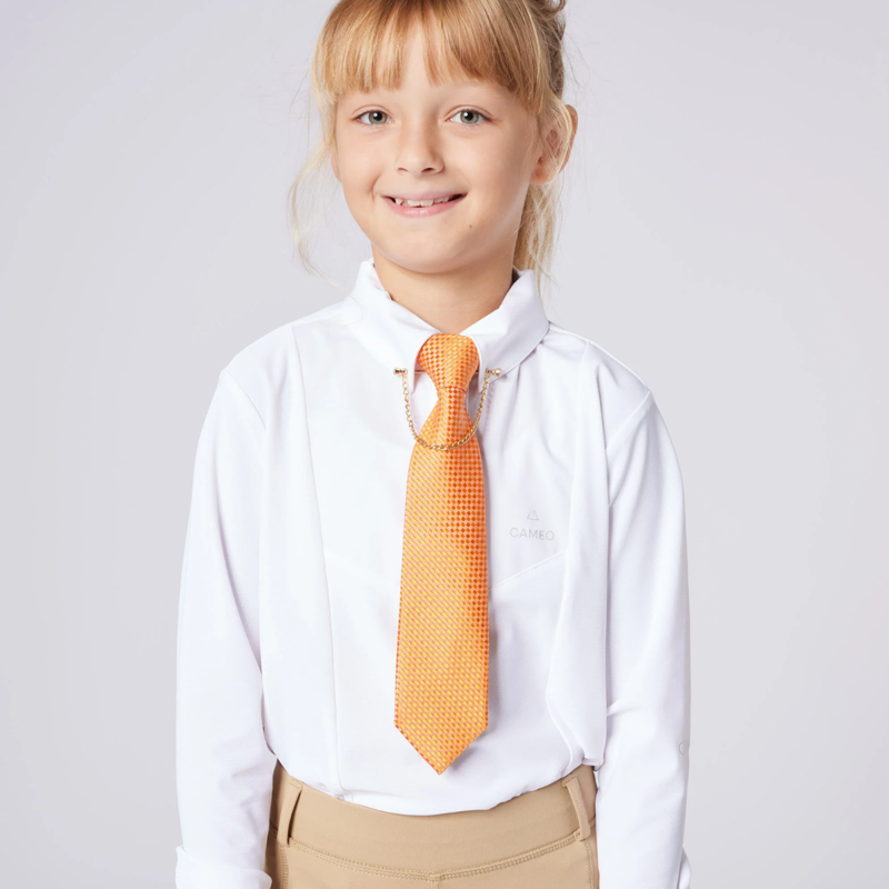 Cameo Junior Zip Show Tie - Orange-1