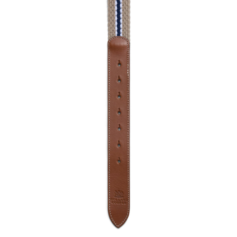 Holland Cooper Elasticated Cord Belt - Stone Navy Ecru-3