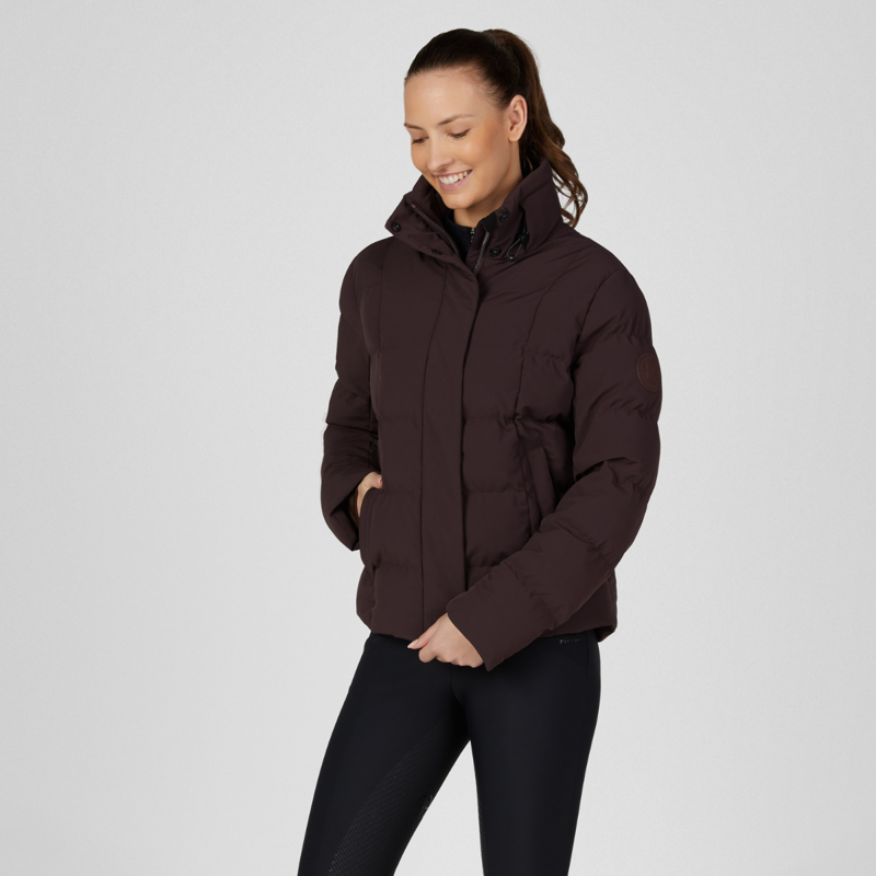 Pikeur Ladies Quilted Jacket - Chocolate Brown-4