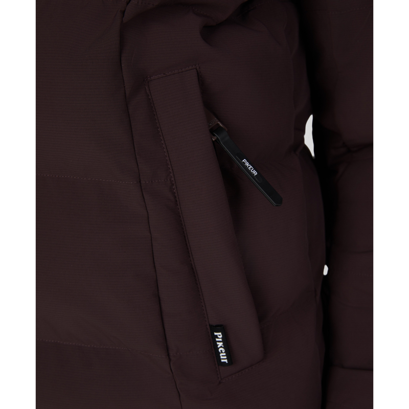 Pikeur Ladies Quilted Jacket - Chocolate Brown-3