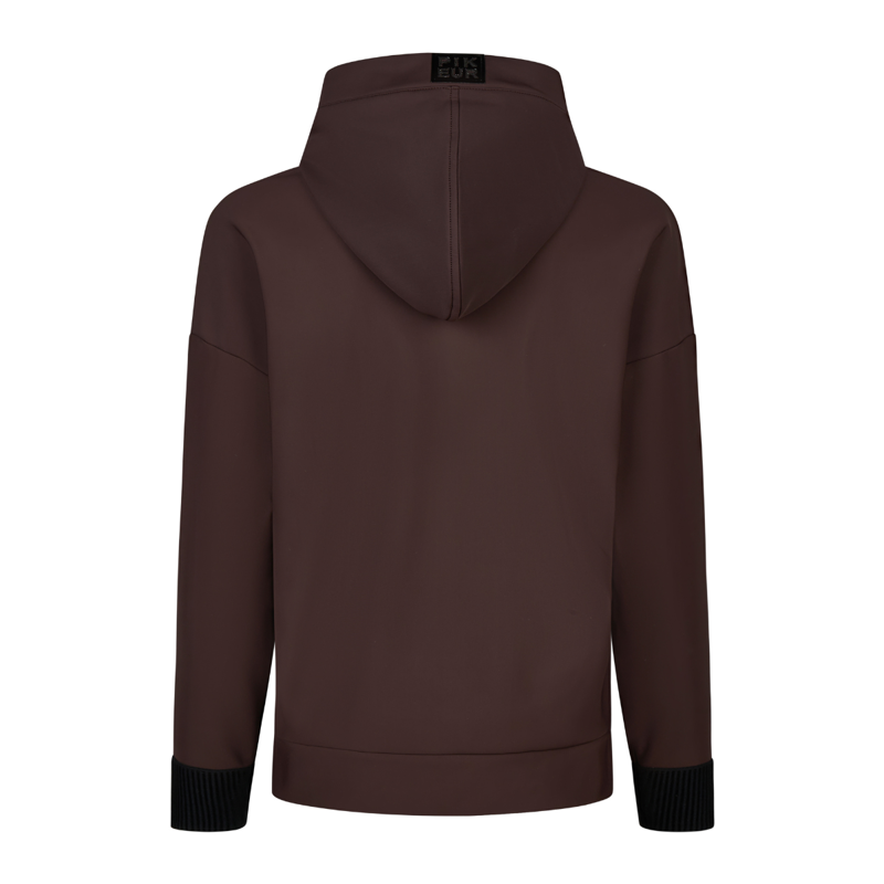 Pikeur Ladies Plush Luxe Hoodie - Chocolate Brown-1