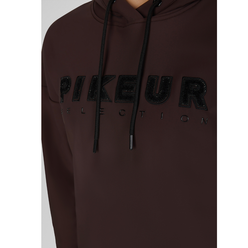 Pikeur Ladies Plush Luxe Hoodie - Chocolate Brown-2