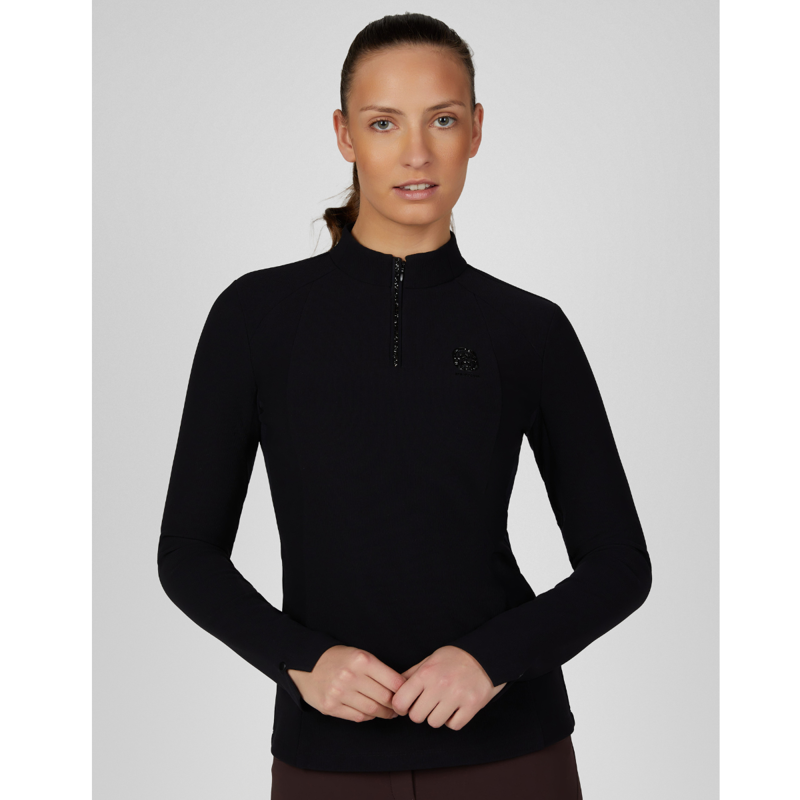 Pikeur Ladies Zip Rip Shirt - Black-2
