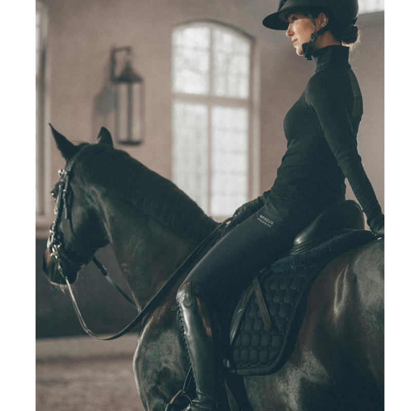 Pikeur Ladies 3D Knit Shirt - Black Navy-2