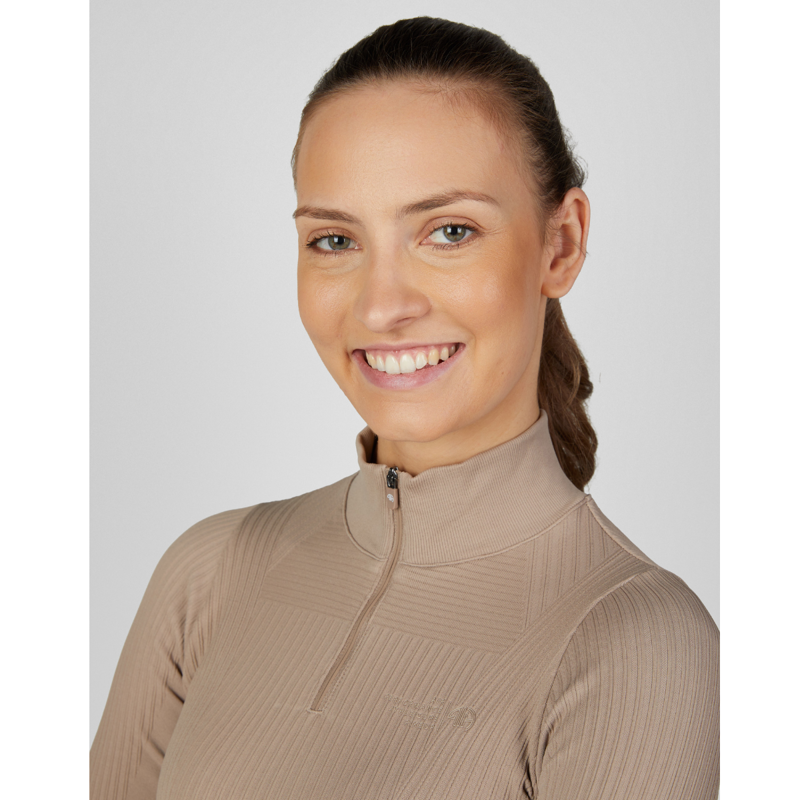 Pikeur Ladies 3D Knit Shirt - Mocca Cream-4