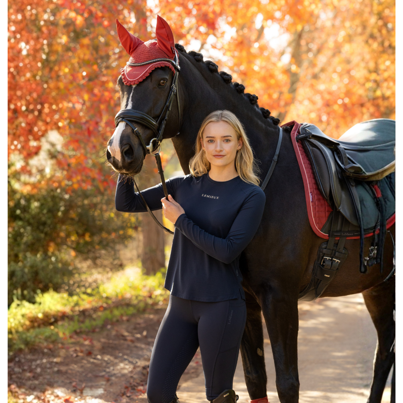 LeMieux Long Sleeve Sports Tee - Navy-2