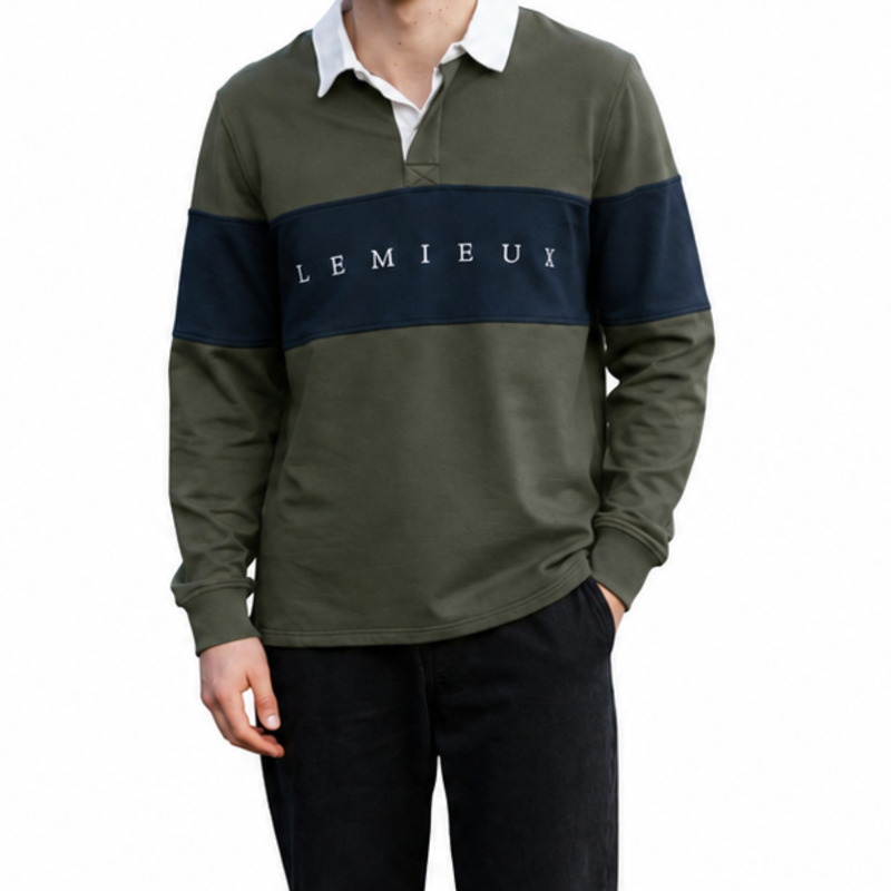 LeMieux Men's Rugby Shirt - Olive