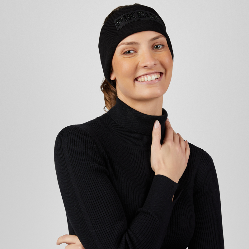 Pikeur Ladies Cotton Headband - 55-57cm - Black-1