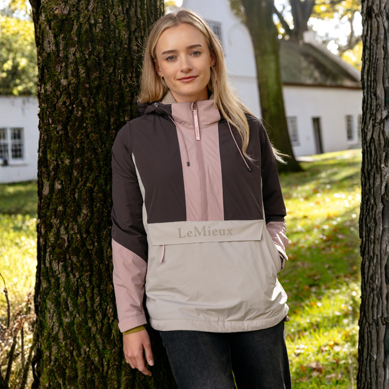 LeMieux Phoebe Half Zip Waterproof Anorak - Wild Rose-1