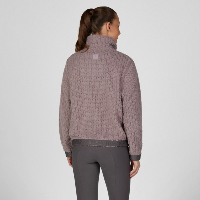 Pikeur Ladies Velvet Knit Jacket - Ash Mauve-2