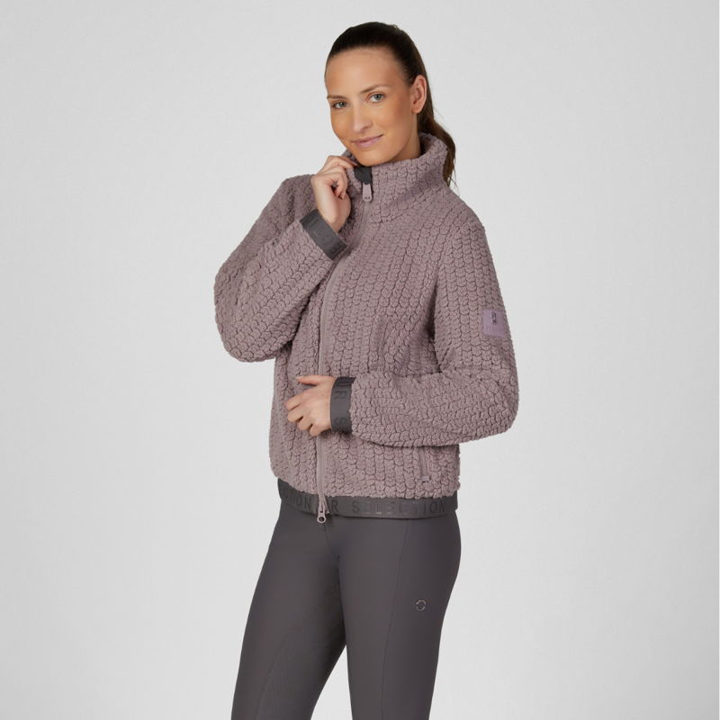Pikeur Ladies Velvet Knit Jacket - Ash Mauve-4