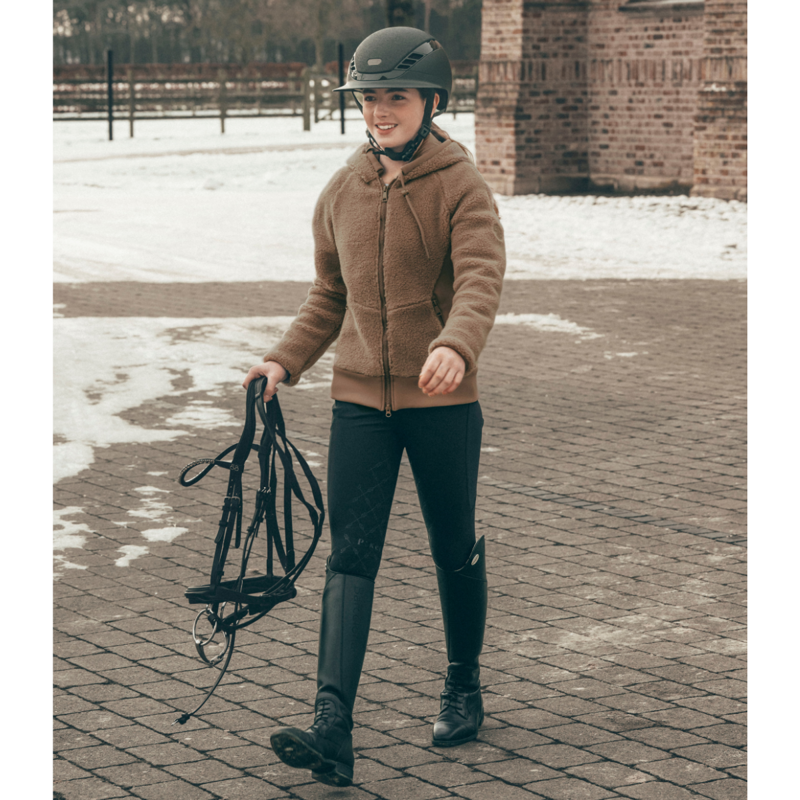 Pikeur Ladies Teddy Fleece Jacket - Toffee Beige-6