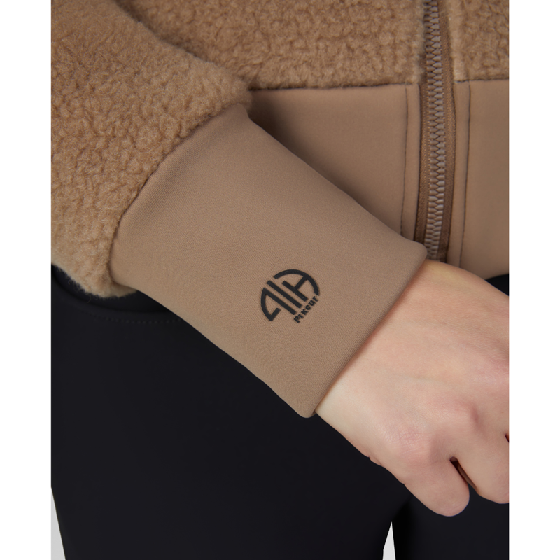 Pikeur Ladies Teddy Fleece Jacket - Toffee Beige-5