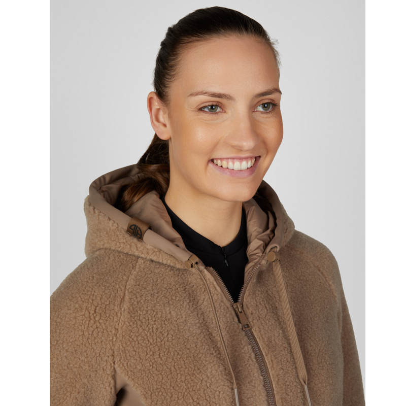 Pikeur Ladies Teddy Fleece Jacket - Toffee Beige-4