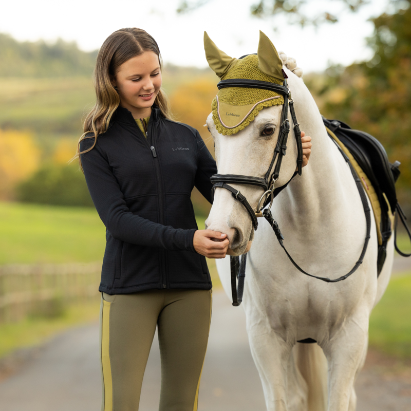 LeMieux Young Rider Bethany Fleece Zip Through - Black-3