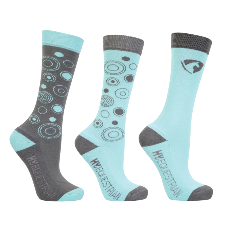 Hy Equestrian Dynamizs Ecliptic Socks - Mint/Grey