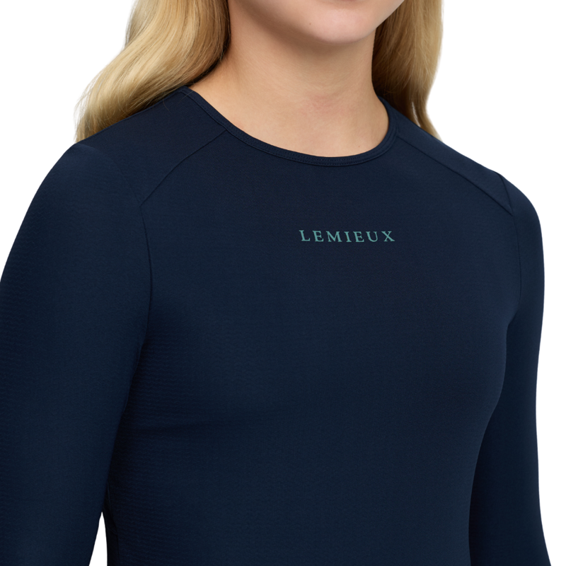 LeMieux Young Rider Hybrid Sports Top - Navy-2