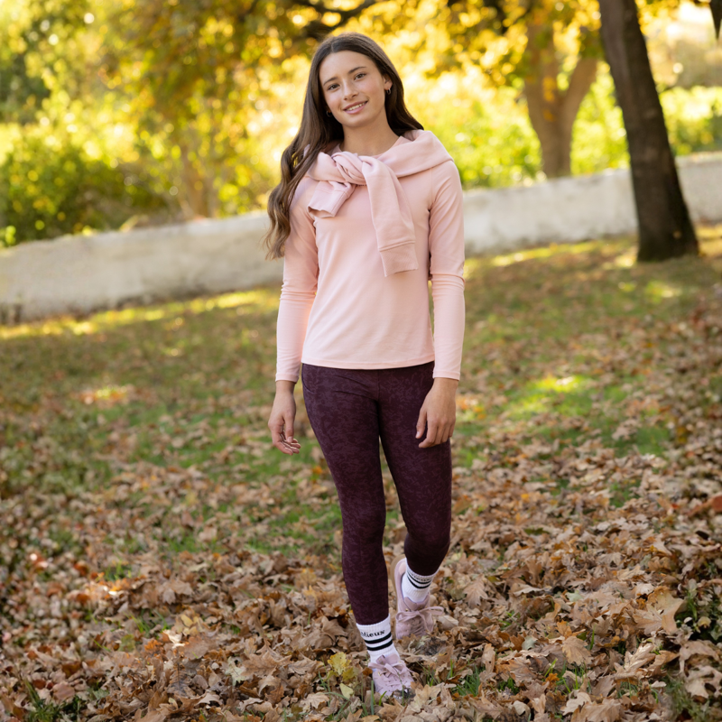LeMieux Young Rider Hybrid Sports Top - Petal-5