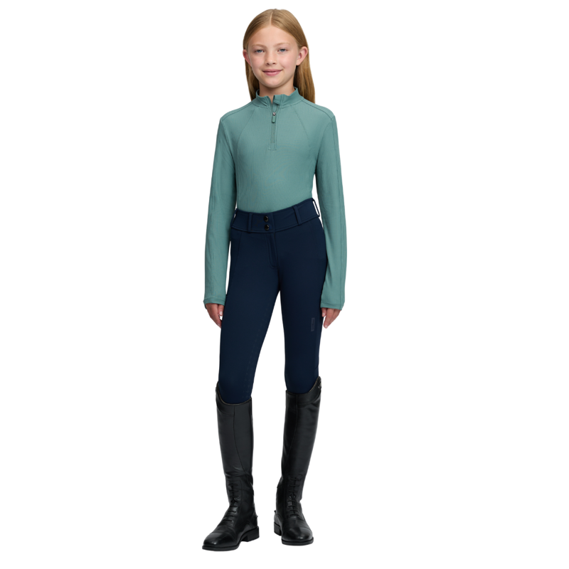 LeMieux Young Rider Raye Ribbed Base Layer - Aloe-3