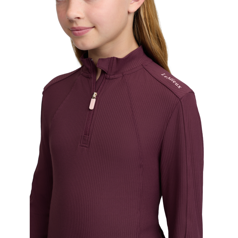 LeMieux Young Rider Raye Ribbed Base Layer - Bramble-2