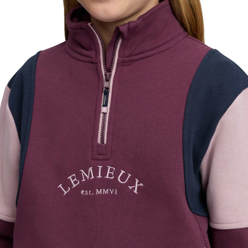 LeMieux Young Rider Viola Quarter Zip Sweat - Bramble-3