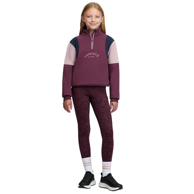 LeMieux Young Rider Viola Quarter Zip Sweat - Bramble-5
