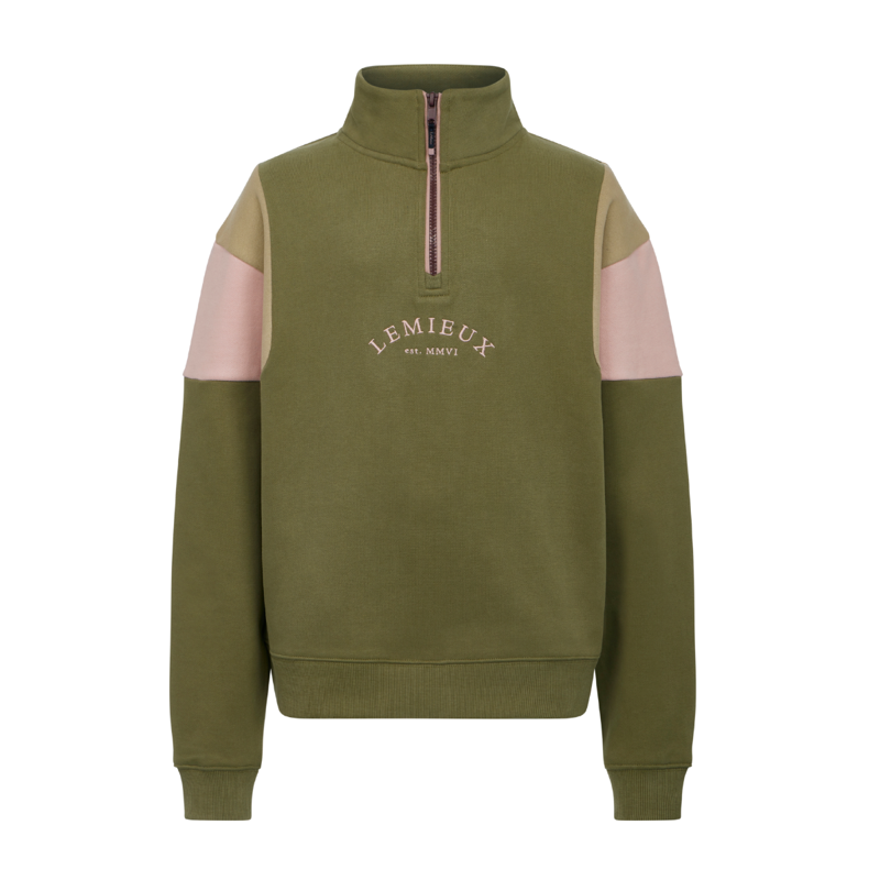 LeMieux Young Rider Viola Quarter Zip Sweat - Willow Green-6