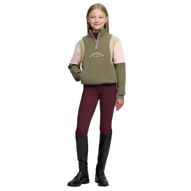 LeMieux Young Rider Viola Quarter Zip Sweat - Willow Green-5
