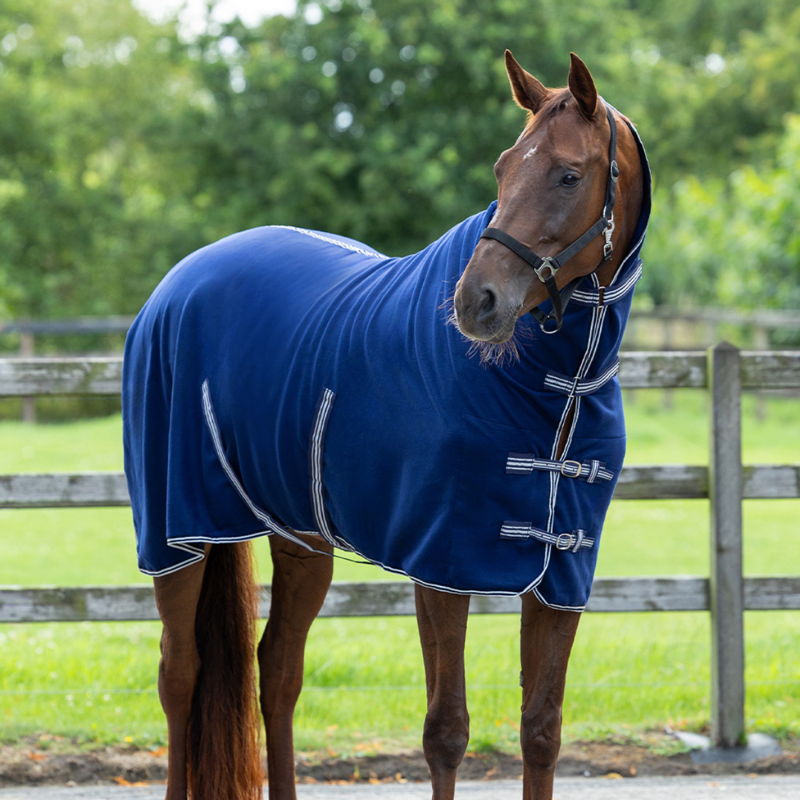 QHP Fleece Rug - Blue-1
