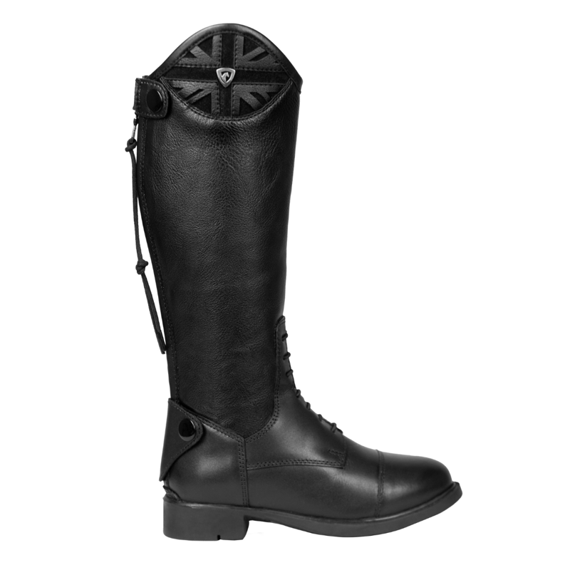 Hy Equestrian Children's Union Jack Riding Boots - Black-2
