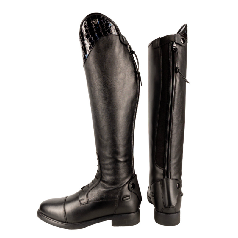 Hy Equestrian Aliano Long Riding Boots - Black/Blue-1