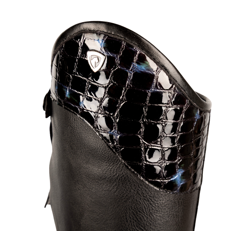 Hy Equestrian Aliano Long Riding Boots - Black/Blue-2