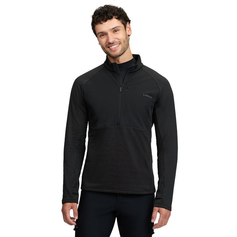 LeMieux Men's Quarter Zip Mid Layer - Black