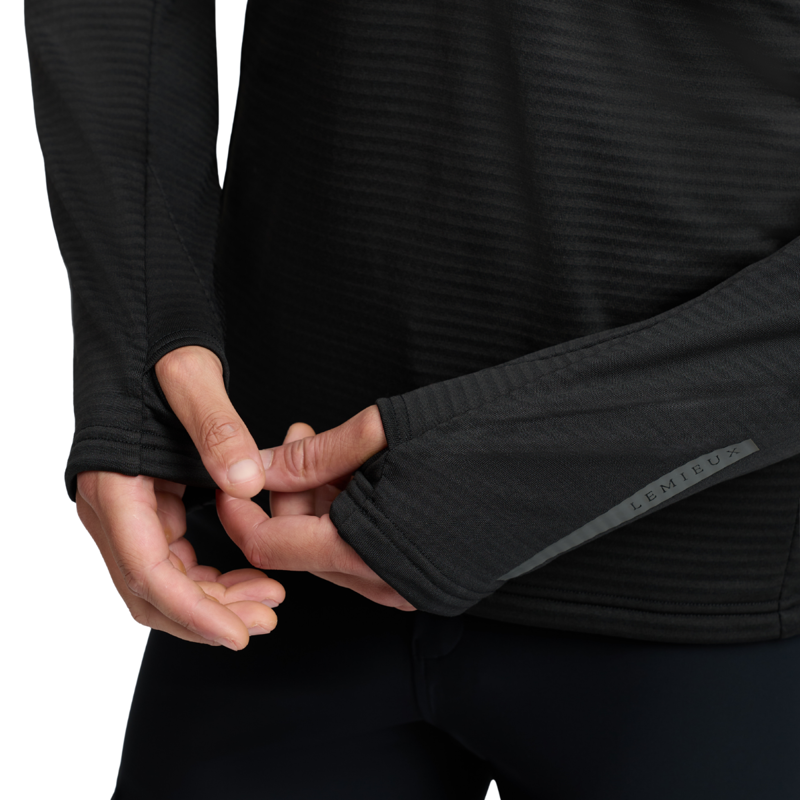 LeMieux Men's Quarter Zip Mid Layer - Black-3
