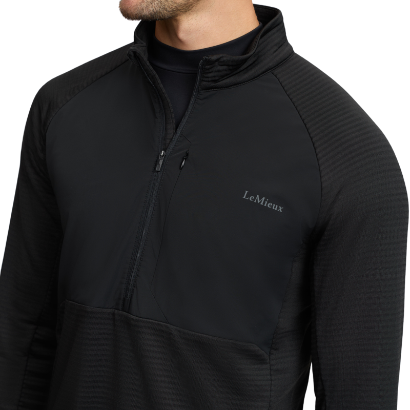 LeMieux Men's Quarter Zip Mid Layer - Black-4