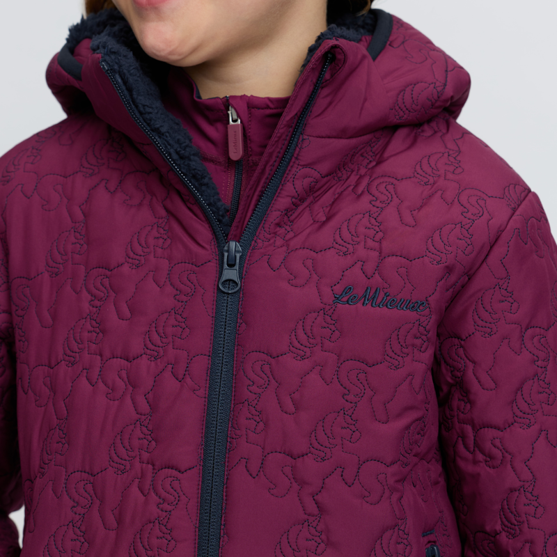LeMieux Mini Lola Quilted Jacket - Blackberry-2