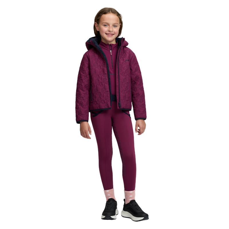 LeMieux Mini Lola Quilted Jacket - Blackberry-3